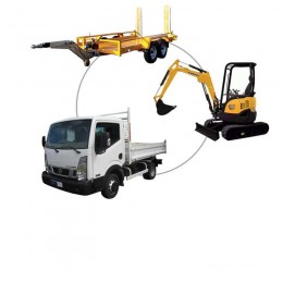 Location ensemble camion pelle remorque 2T7