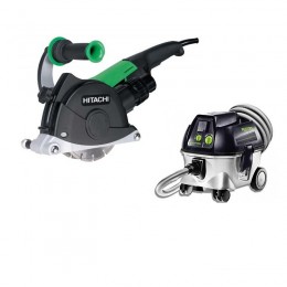 Rainureuse avec aspirateur